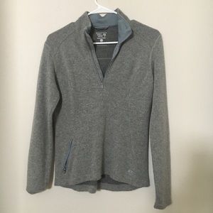 Mountain hardware zip wool gray layer top small